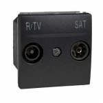 Механизм роз. TV-R/SAT одиночная, графит, Schneider Electric, Unica