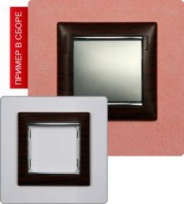 Рамка однопостовая Legrand Valena 770371 (тёмное дерево/серебряный штрих)