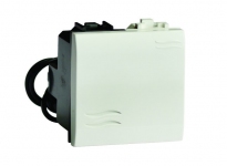 Выключатель с подсветкой, 16А, 250V~, черный, 2 мод., 77002NL, серия Brava, ДКС