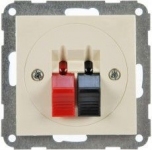 Механизм розетки аккустической Hi-Fi, слоновая кость, Hager Fiorena