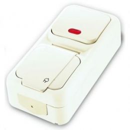 Коробка для поверхносного монтажа белая Palmiye Viko