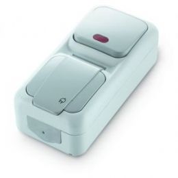 Коробка для поверхносного монтажа серая Palmiye Viko