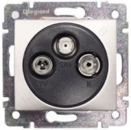 Розетка TV-FM-SAT простая Legrand Valena 770135 (алюминий)