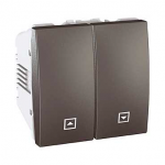 Механизм упр. жалюзи 1-кнопочный 10А 2 мод., графит, Schneider Electric, Unica