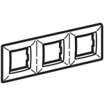 Рамка на 2+2+2 модуля (трехместная), песочная, RAL1002, 75013V, серия Brava, ДКС