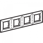 Рамка на 2+2+2+2 модуля (четырехместная), песочная, RAL1002, 75014V, серия Brava, ДКС