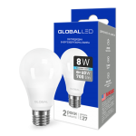 Лампа общего назначения LED лампа GLOBAL A60 8W мягкий свет 220V E27 AL (1-GBL-161) (NEW)