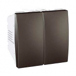 Механизм переключателя 2-кл. 10А 250В 2 мод., графит, Schneider Electric, Unica