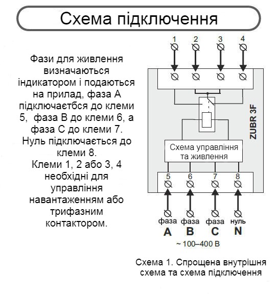 Схема подключения 3f