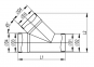 Тройник 45° для дренажных труб и б/н канализации, полипропилен, диаметр вн., мм 110 019110 DKC 0