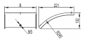 Кришка кута верт. зовн. 45°, 400, цинк-ламельне покриття 38266ZL ZL DKC 0