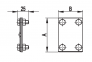 Соединитель пруток-полоса с разделительной пластиной, пруток d8-10мм/полоса 40x4мм, сталь горячего цинкования, NG3101, DKC 0