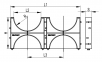 Тримач відстані (кластер) для двостінних труб, подвійний, Ø вн., мм 140 025142 DKC 0