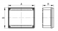 Коробка ответвительная с гладкими стенками, прозрачная крышка, IP56, 150х110х70мм, 54020, DKC 0