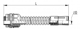 Муфта гибкая труба-коробка, IP65, д.50мм, дл. 410 мм, 57150, DKC 0