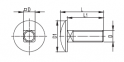 Гвинт із квадратним підголовником M6x10, INOX CM010610INOX DKC 0