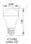 Лампа світлодіодна ECO A60 куля 9Вт 230В 3000К E27 IEK 0