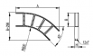 Кут гориз. 45° драбинного типу, цинк-ламельне покриття, 80x500 R=600 LC0865ZL DKC 0
