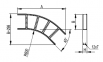 Кут гориз. 45° драбинного типу 80x500 R=600, HDZ LC0865HDZ DKC 0