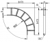 Кут гориз. 90° драбинного типу 100x500 R=600, HDZ LC1650HDZ DKC 0