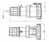 Розетка кабельна IP67 32A 3P+E+N 400V, ДКС 0