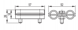 Параллельный зажим прутка d8мм, c разделительной пластиной, сталь оцинкованная, NG3107ZC, DKC 0