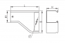 Перехідник правосторонній RRD H=50 200х100,  36333 DKC 0