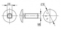 Гвинт з гладкою головкою та квадратним підголовником М10х25 CM011025 DKC 0
