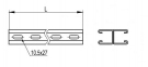 Профиль двойной C-образный 41х41, L3000, толщ. 2,5мм, цинк-ламельний BPD4130ZL DKC 0