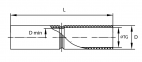 Муфта труба-труба з обмежувачем, IP40, Ø40мм, 54940, DKC 0