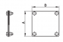 Соединитель полоса-полоса с разделительной пластиной, 80х70мм, медь, NG3105CU, DKC 0