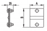 Соединитель пруток-полоса с 2-я болтами, пруток d8-10мм/полоса 25x4мм, горячего цинкования, NG3111, DKC 0