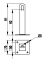 Металевий утримувач прутка д.8мм, висота 100мм з гвинтом, мідь, ND2136CU, DKC 0