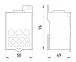 Блок розподільчий e.sn.pro. 250 на DIN-рейку, 250А (вхід 1*35,,,120  кв.мм/вихід 2*6...35, 5*2,5...16, 4*2,5...10 кв.мм) 0
