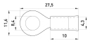 Изолированный наконечник e.terminal.stand.rv1.1,25.8.grey 0.5-1.5 кв.мм, серый 0