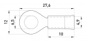 Изолированный наконечник e.terminal.stand.rv2.2.6.grey 1.5-2.5 кв.мм, серый 0