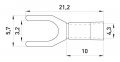 Изолированный наконечник вилочный e.terminal.stand.sv.1,25.3,2.grey 0.5-1.5 кв.мм, серый (упаковка) 0