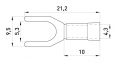 Изолированный наконечник вилочный e.terminal.stand.sv.1,25.5.black 0.5-1.5 кв.мм, черный (упаковка) 0