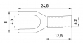 Изолированный наконечник вилочный e.terminal.stand.sv.3,5.4.black 2.5-4 кв.мм, черный (упаковка) 0