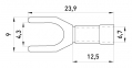Изолированный наконечник вилочный e.terminal.stand.sv.5.4.black 4-6 кв.мм, черный (упаковка) 0