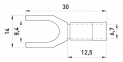 Изолированный наконечник вилочный e.terminal.stand.sv.5,5.8.black 4-6 кв.мм, черный (упаковка) 0
