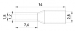Изолированный наконечник втулочный e.terminal.stand.e7508.grey 0.75 кв.мм, серый (упаковка) 0