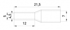 Изолированный наконечник втулочный e.terminal.stand.e10-12.grey 10,0 кв.мм, серый (упаковка) 0