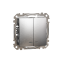 Двухклавишный выключатель матовый алюминий Sedna Elements Schneider Electric SDD170105 1