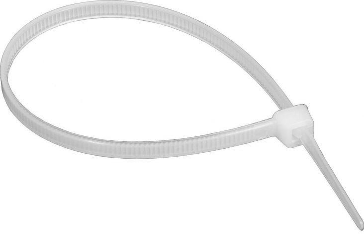 Стяжка кабельная 4х370 белая (пач. 100 шт.), полиамид 6.6