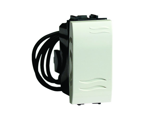Выключатель с подсветкой, 16А, 250V~, белый, 1 мод., 76001BL, серия Brava, ДКС