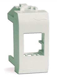 Адаптер для інформаційних роз'ємів Siemon (розмір вікна 14,6х19,3 мм), білий, 1мод., 76608B, серія Brava, ДКС