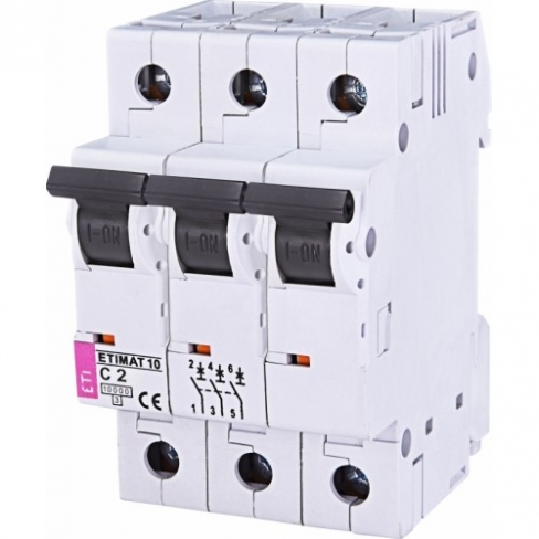 Автоматичний вимикач ETIMAT 10 3p C 2А (10 kA), ETI (Словенія) 2135708