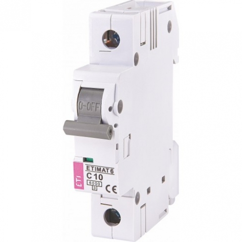 Автоматичний вимикач ETIMAT 6 1p C 10А (6 kA), ETI (Словенія) 2141514