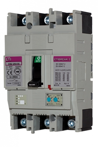 Автоматичний вимикач EB2 250/3S 250А 3р (36кА), 4671083, ETI